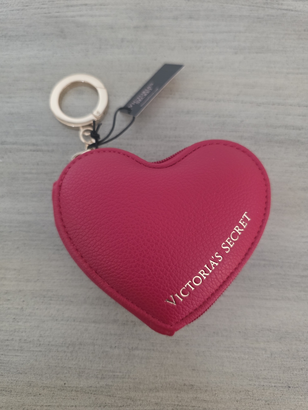 Victoria's Secret Heart Keychain Coin Pouch - Pink
